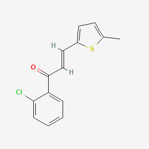 molecular formula C14H11ClOS B3099834 (2E)-1-(2-Chlorophenyl)-3-(5-methylthiophen-2-yl)prop-2-en-1-one CAS No. 1354942-29-2