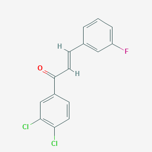 molecular formula C15H9Cl2FO B3099840 (2E)-1-(3,4-Dichlorophenyl)-3-(3-fluorophenyl)prop-2-en-1-one CAS No. 1354942-33-8