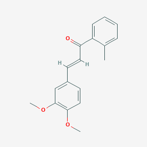 molecular formula C18H18O3 B3099842 (2E)-3-(3,4-Dimethoxyphenyl)-1-(2-methylphenyl)prop-2-en-1-one CAS No. 1354942-41-8