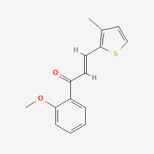 molecular formula C15H14O2S B3099849 (2E)-1-(2-Methoxyphenyl)-3-(3-methylthiophen-2-yl)prop-2-en-1-one CAS No. 1354942-44-1