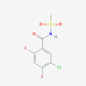 molecular formula C8H6ClF2NO3S B3099861 5-chloro-2,4-difluoro-N-(methylsulfonyl)benzamide CAS No. 1354960-67-0