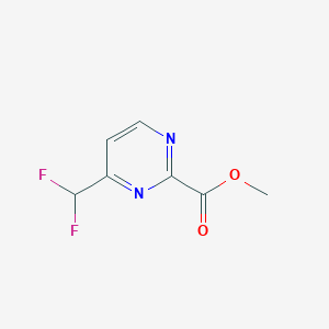 molecular formula C7H6F2N2O2 B3099898 Methyl 4-(difluoromethyl)pyrimidine-2-carboxylate CAS No. 1355729-56-4