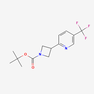 molecular formula C14H17F3N2O2 B3099915 Tert-butyl 3-(5-(trifluoromethyl)pyridin-2-yl)azetidine-1-carboxylate CAS No. 1356109-78-8