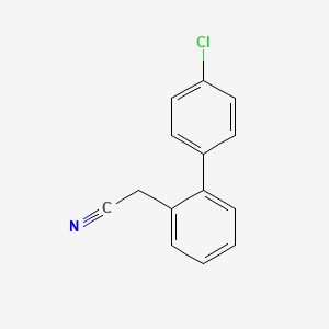 molecular formula C14H10ClN B3099992 (4'-Chlorobiphenyl-2-yl)-acetonitrile CAS No. 1357575-73-5