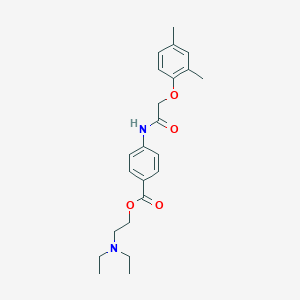molecular formula C23H30N2O4 B310000 2-(Diethylamino)ethyl 4-{[(2,4-dimethylphenoxy)acetyl]amino}benzoate 