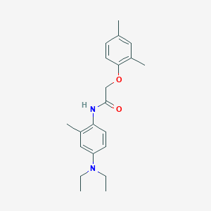 molecular formula C21H28N2O2 B310001 N-[4-(diethylamino)-2-methylphenyl]-2-(2,4-dimethylphenoxy)acetamide 