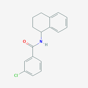 molecular formula C17H16ClNO B310002 3-chloro-N-(1,2,3,4-tetrahydronaphthalen-1-yl)benzamide 