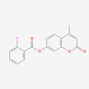 molecular formula C17H11IO4 B310003 4-methyl-2-oxo-2H-chromen-7-yl 2-iodobenzoate 