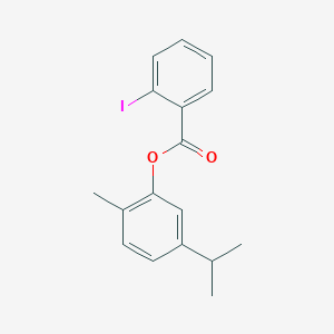 molecular formula C17H17IO2 B310007 5-Isopropyl-2-methylphenyl 2-iodobenzoate 
