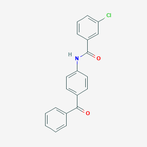 molecular formula C20H14ClNO2 B310010 N-(4-benzoylphenyl)-3-chlorobenzamide 
