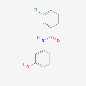 molecular formula C14H12ClNO2 B310011 3-chloro-N-(3-hydroxy-4-methylphenyl)benzamide 