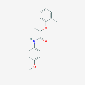 molecular formula C18H21NO3 B310015 N-(4-ethoxyphenyl)-2-(2-methylphenoxy)propanamide 