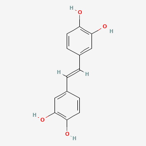 4-[(E)-2-(3,4-dihydroxyphenyl)ethenyl]benzene-1,2-diol