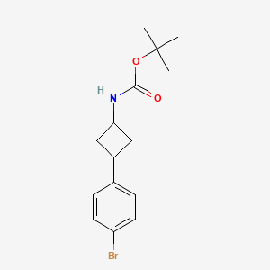 molecular formula C15H20BrNO2 B3100160 N-Boc-3-(4-bromophenyl)cyclobutanamine CAS No. 1363166-45-3