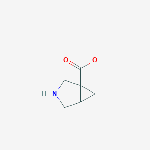 molecular formula C7H11NO2 B3100167 Methyl 3-azabicyclo[3.1.0]hexane-1-carboxylate CAS No. 1363380-55-5
