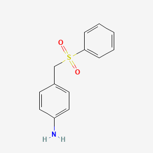 molecular formula C13H13NO2S B3100196 4-[(苯磺酰)甲基]苯胺 CAS No. 13640-67-0