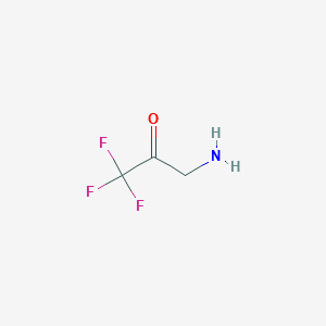 molecular formula C3H4F3NO B3100198 3-Amino-1,1,1-trifluoropropan-2-one CAS No. 136400-35-6