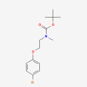 molecular formula C14H20BrNO3 B3100207 tert-butyl N-[2-(4-bromophenoxy)ethyl]-N-methylcarbamate CAS No. 1364423-55-1