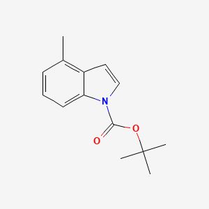 molecular formula C14H17NO2 B3100208 叔丁基-4-甲基-1H-吲哚-1-羧酸酯 CAS No. 136540-84-6