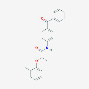 molecular formula C23H21NO3 B310021 N-(4-benzoylphenyl)-2-(2-methylphenoxy)propanamide 