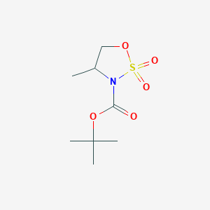 molecular formula C8H15NO5S B3100212 (R)-tert-Butyl 4-methyl-1,2,3-oxathiazolidine-3-carboxylate 2,2-dioxide CAS No. 1365481-16-8