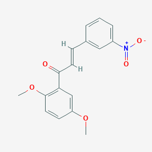 molecular formula C17H15NO5 B3100225 (2E)-1-(2,5-Dimethoxyphenyl)-3-(3-nitrophenyl)prop-2-en-1-one CAS No. 1365644-00-3