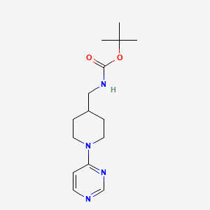 molecular formula C15H24N4O2 B3100237 tert-Butyl N-[1-(pyrimidin-4-yl)piperidin-4-yl]methylcarbamate CAS No. 1365988-01-7