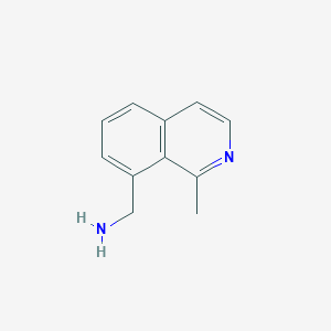 molecular formula C11H12N2 B3100245 (1-Methylisoquinolin-8-yl)methanamine CAS No. 136602-91-0