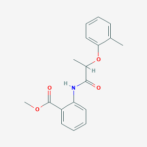 molecular formula C18H19NO4 B310026 Methyl 2-{[2-(2-methylphenoxy)propanoyl]amino}benzoate 