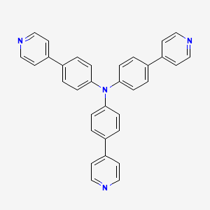 molecular formula C33H24N4 B3100268 三(4-(吡啶-4-基)苯基)胺 CAS No. 1366291-62-4