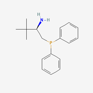 molecular formula C18H24NP B3100275 (R)-1-(二苯基膦基)-2-氨基-3,3-二甲基丁烷 CAS No. 1366384-12-4