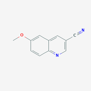 molecular formula C11H8N2O B3100304 6-Methoxyquinoline-3-carbonitrile CAS No. 13669-58-4