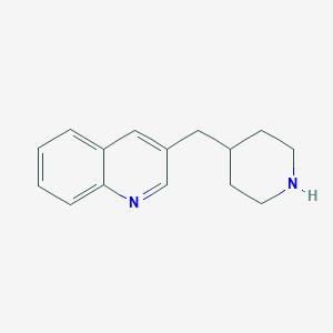 molecular formula C15H18N2 B3100308 3-哌啶-4-基甲基-喹啉 CAS No. 136701-92-3