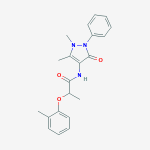 molecular formula C21H23N3O3 B310032 N-(1,5-dimethyl-3-oxo-2-phenyl-2,3-dihydro-1H-pyrazol-4-yl)-2-(2-methylphenoxy)propanamide 