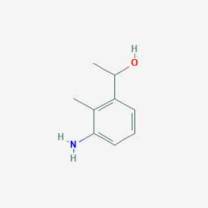 molecular formula C9H13NO B3100330 1-(3-氨基-2-甲基苯基)乙醇 CAS No. 136774-73-7