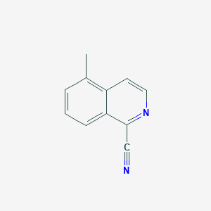 molecular formula C11H8N2 B3100337 5-Methylisoquinoline-1-carbonitrile CAS No. 1367744-24-8