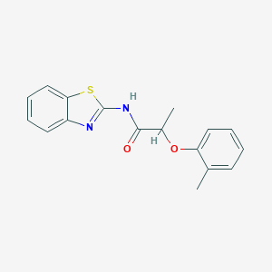 molecular formula C17H16N2O2S B310034 N-(1,3-benzothiazol-2-yl)-2-(2-methylphenoxy)propanamide 