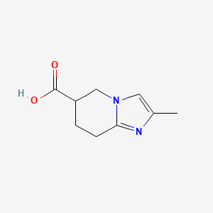 molecular formula C9H12N2O2 B3100348 2-甲基-5,6,7,8-四氢咪唑并[1,2-a]吡啶-6-羧酸 CAS No. 1367865-93-7