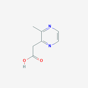 molecular formula C7H8N2O2 B3100403 2-(3-Methylpyrazin-2-yl)acetic acid CAS No. 1368387-18-1