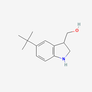molecular formula C13H19NO B3100414 (5-tert-butyl-2,3-dihydro-1H-indol-3-yl)methanol CAS No. 1368899-91-5