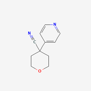molecular formula C11H12N2O B3100416 4-(Pyridin-4-yl)oxane-4-carbonitrile CAS No. 1369033-34-0