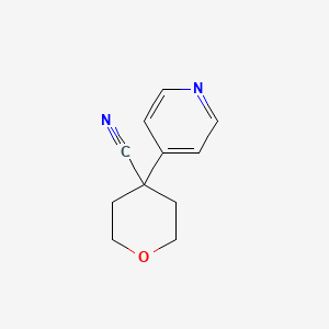 molecular formula C11H12N2O B3100416 4-(吡啶-4-基)氧杂环-4-腈 CAS No. 1369033-34-0