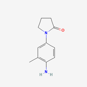 molecular formula C11H14N2O B3100422 1-(4-Amino-3-methylphenyl)-2-pyrrolidinone CAS No. 13691-27-5