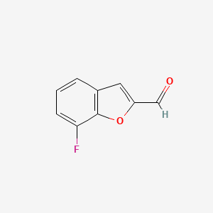 molecular formula C9H5FO2 B3100429 7-Fluorobenzofuran-2-carbaldehyde CAS No. 1369147-39-6