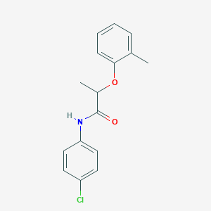 molecular formula C16H16ClNO2 B310043 N-(4-chlorophenyl)-2-(2-methylphenoxy)propanamide 