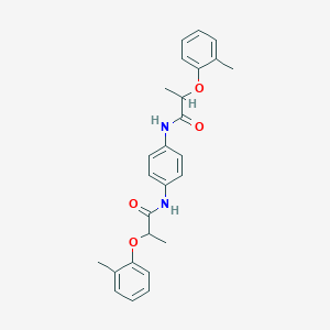 molecular formula C26H28N2O4 B310044 2-(2-methylphenoxy)-N-(4-{[2-(2-methylphenoxy)propanoyl]amino}phenyl)propanamide 
