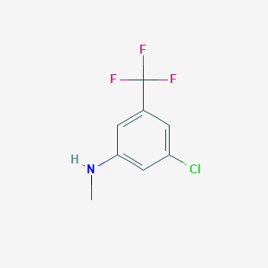 molecular formula C8H7ClF3N B3100476 3-chloro-N-methyl-5-(trifluoromethyl)aniline CAS No. 1369812-62-3