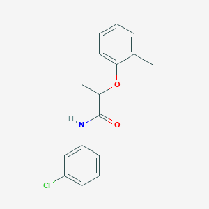 molecular formula C16H16ClNO2 B310048 N-(3-chlorophenyl)-2-(2-methylphenoxy)propanamide 