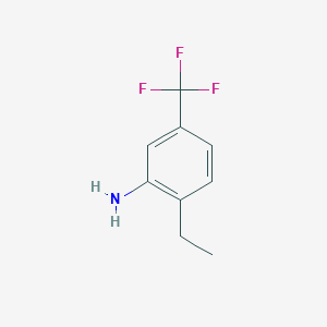 molecular formula C9H10F3N B3100489 2-Ethyl-5-(trifluoromethyl)benzenamine CAS No. 1369923-98-7