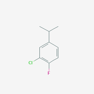 molecular formula C9H10ClF B3100491 2-Chloro-1-fluoro-4-isopropylbenzene CAS No. 1369946-74-6